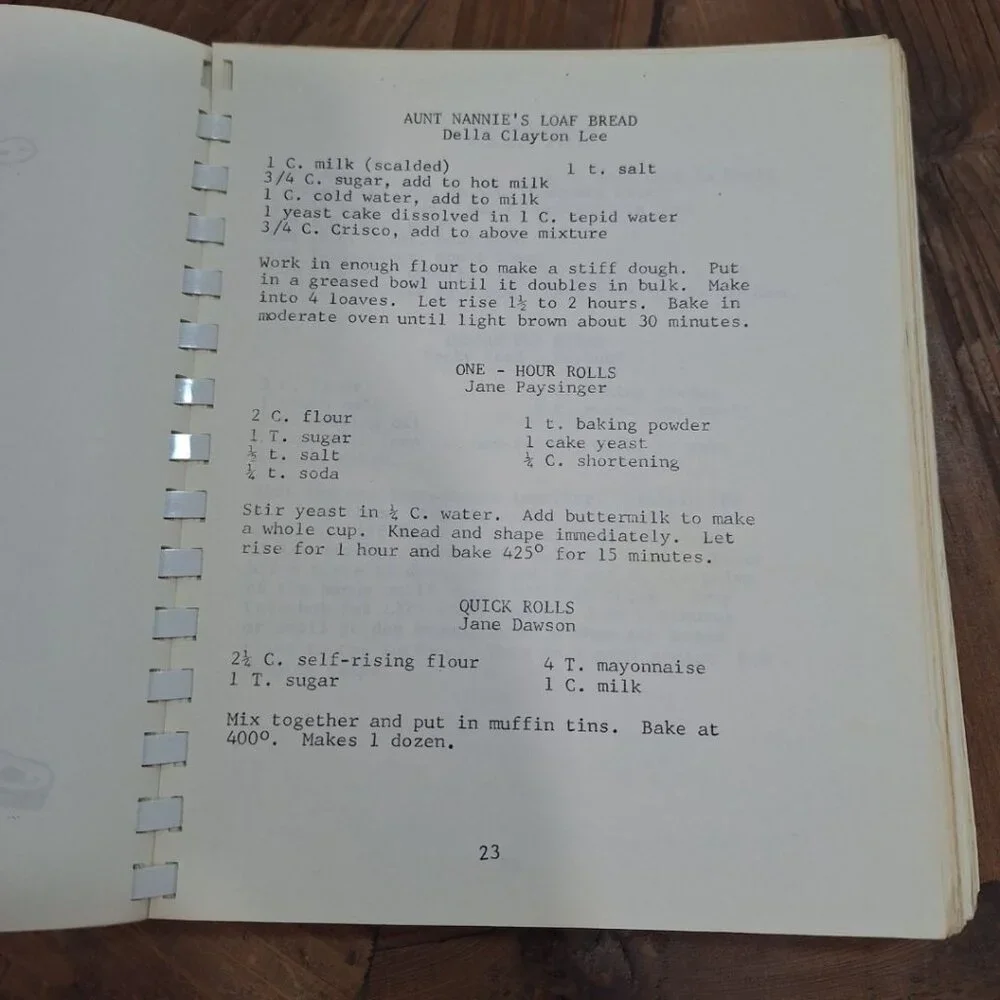 Martins College Ladies Club Cook Book martin college